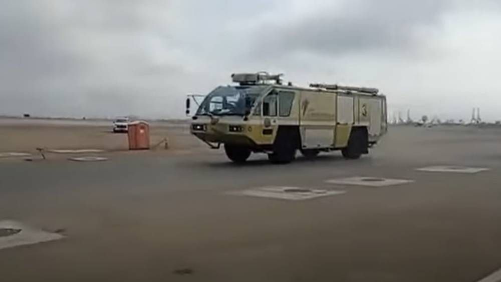 tűzoltóautó, Peru, reptéri baleset, YouTube