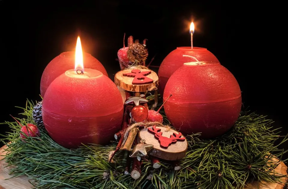advent, koszorú, gyertya