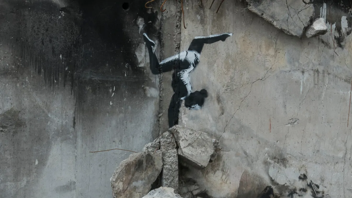 Hét ukrajnai graffitit vállalt magára Banksy