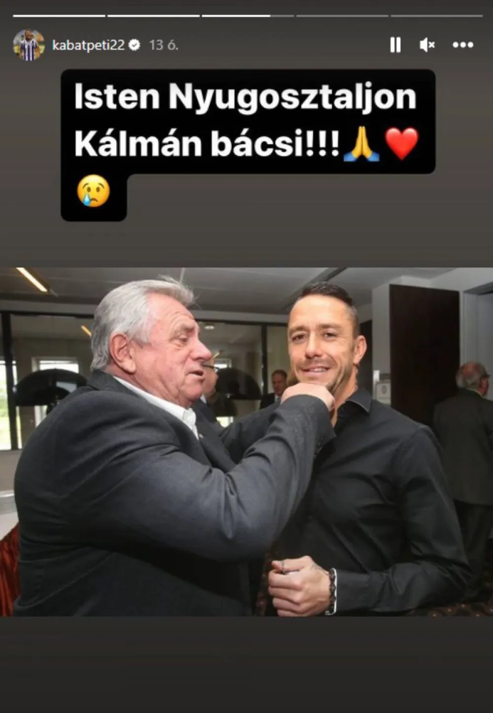 Kabát Peti, Mészöly Kálmán, Instagram-sztori