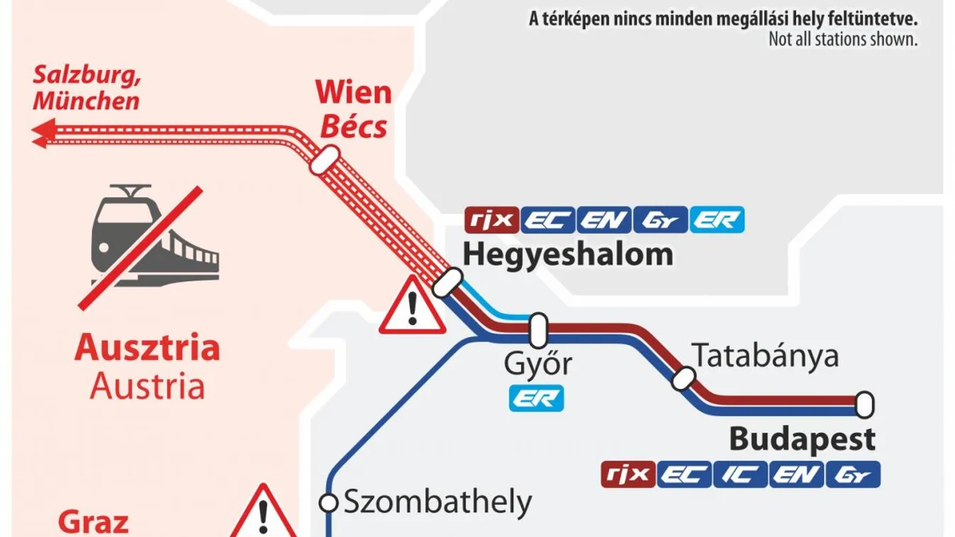 Figyelem! Ausztriában ma egész nap felfüggesztik a vonatközlekedést