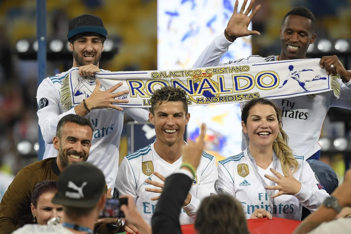 Cristiano Ronaldo és húga, Katia Aveiro, AFP
