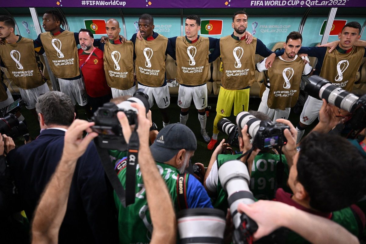 Mindenki a portugálok kispadját figyelte Ronaldo (középen) miatt