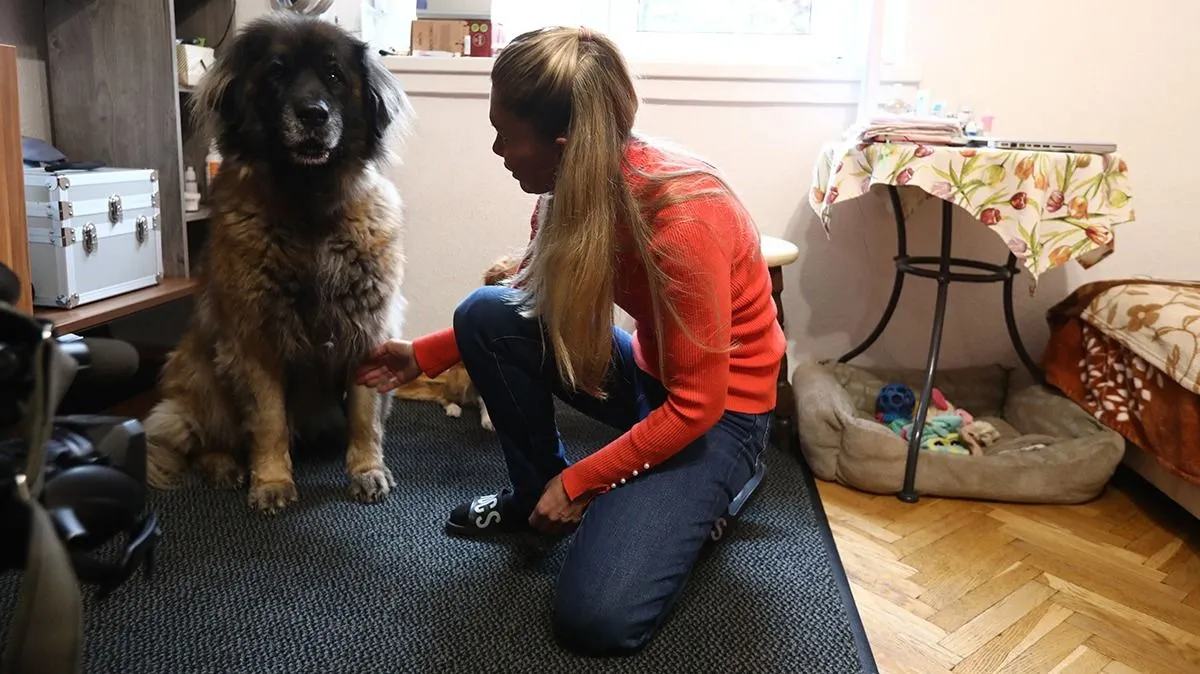 Harangozó Réka és kutyája Max.