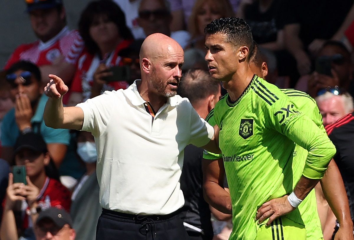 Erik ten Hag és Cristiano Ronaldo