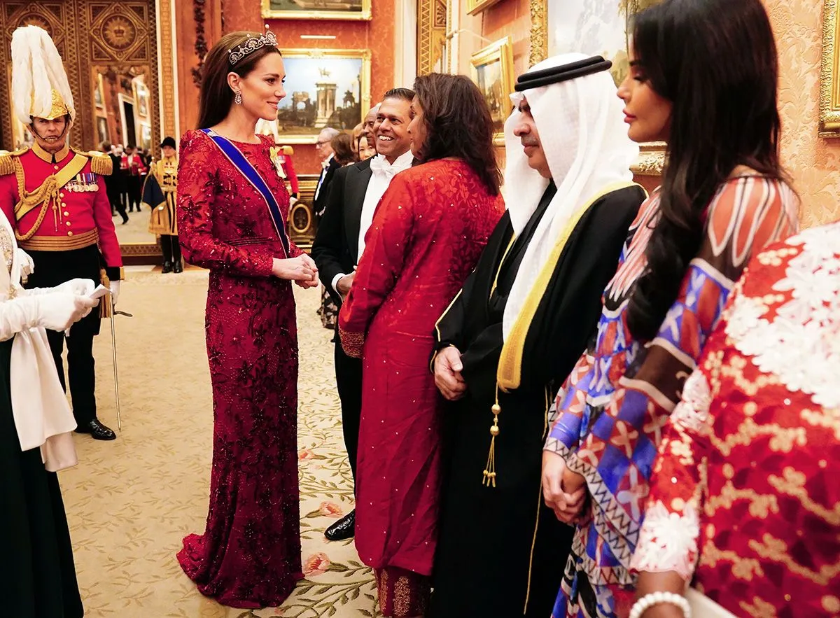 King Charles III And Camilla, Queen Consort Host A Reception For Members Of The Diplomatic Corps