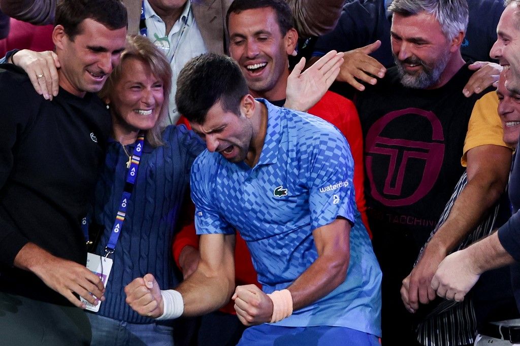 Djokovic úgy ünnepelt, mint talán még soha