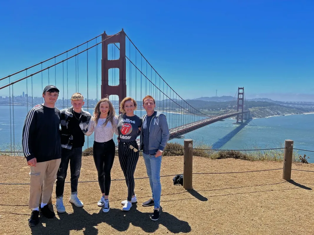 Szandi és családja San Francisco-ban. 