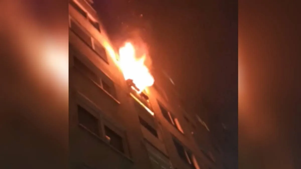 Miskolc paneltűz, lakástűz, szilveszter, RTL videó