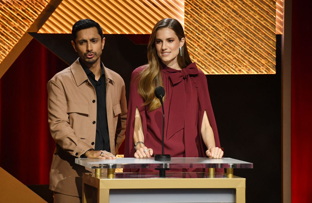 95. Oscar-díjátadó jelöltek bejelentése, Rizwan Ahmed (balra) és Allison Williams 