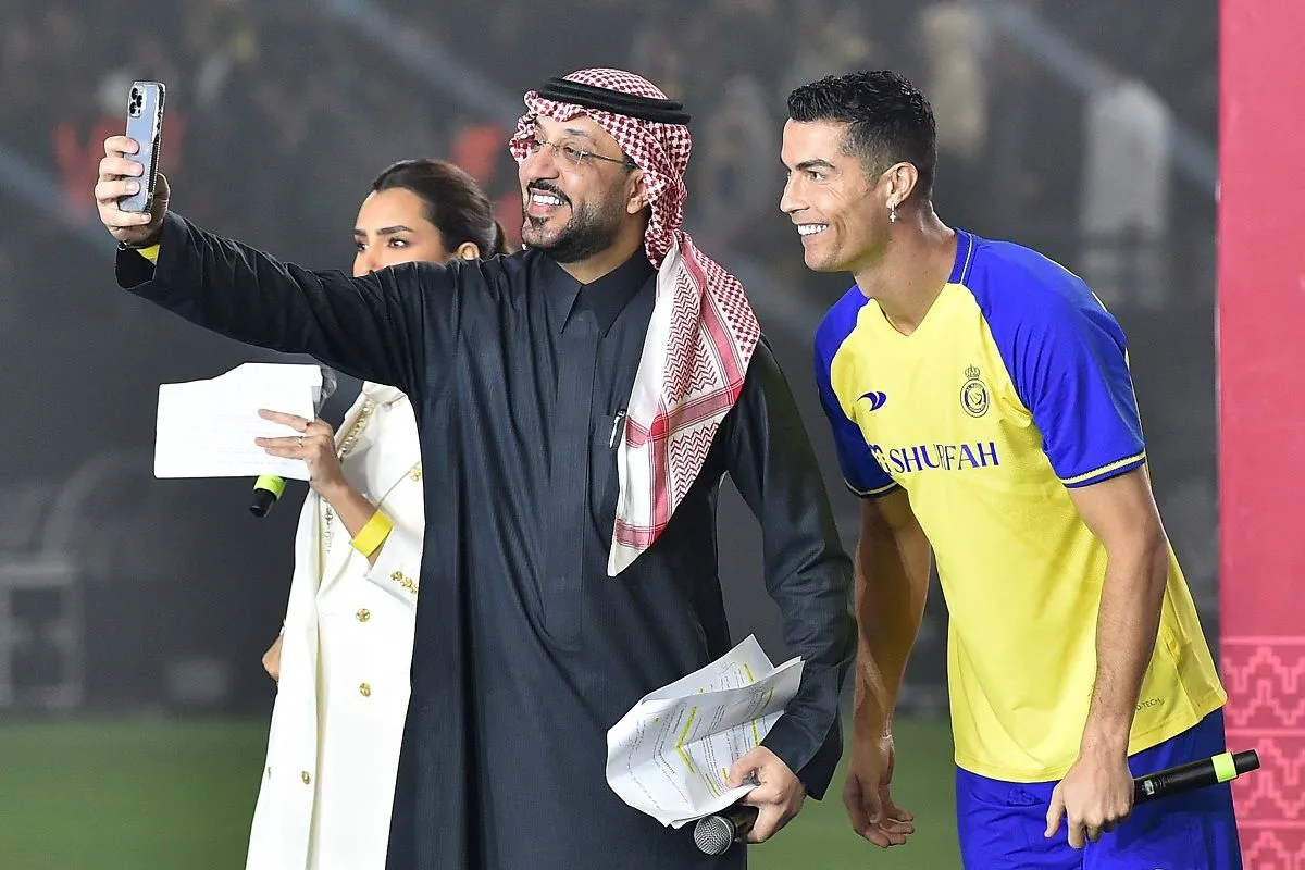 Cristiano Ronaldo a rijádi bemutatásán