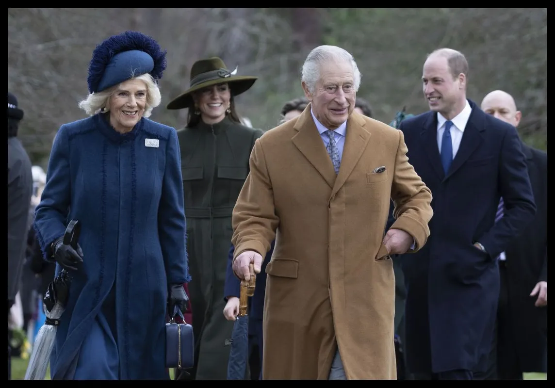 UK Royals at Christmas Day church service in Sandringham