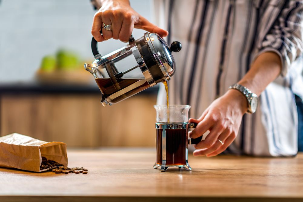 kávé, kávéfőzés, french press, Shutterstock