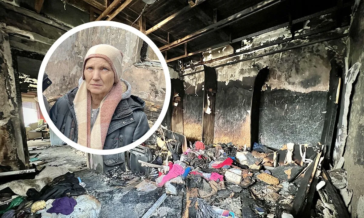Sümegi Gyuláné Terike, Szalkszentmárton tűz, fotó: Bors