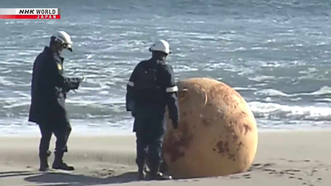 Videó: Rejtélyes gömb sodródott Japán partjaira
