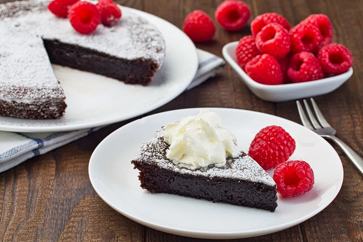 Piece,Of,Chocolate,Sticky,Brownie,Cake,,Swedish,Dessert,Kladdkaka,,On