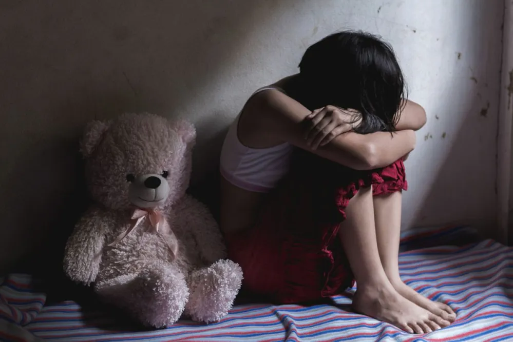 Violence,And,Rape,Concept,concept,Photo,Of,Sexual,Assault,traumatized,Young,Girl