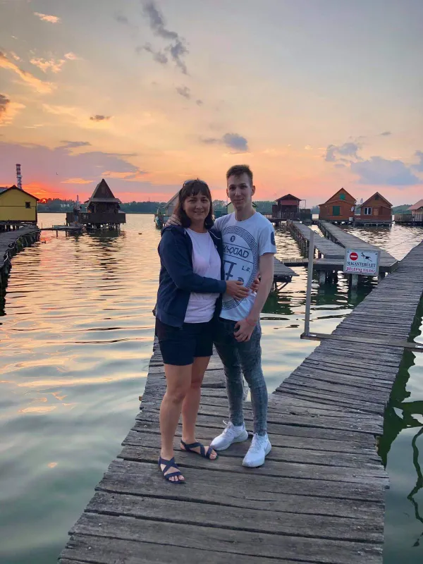 Fülöp Peti és anyukája röplabda