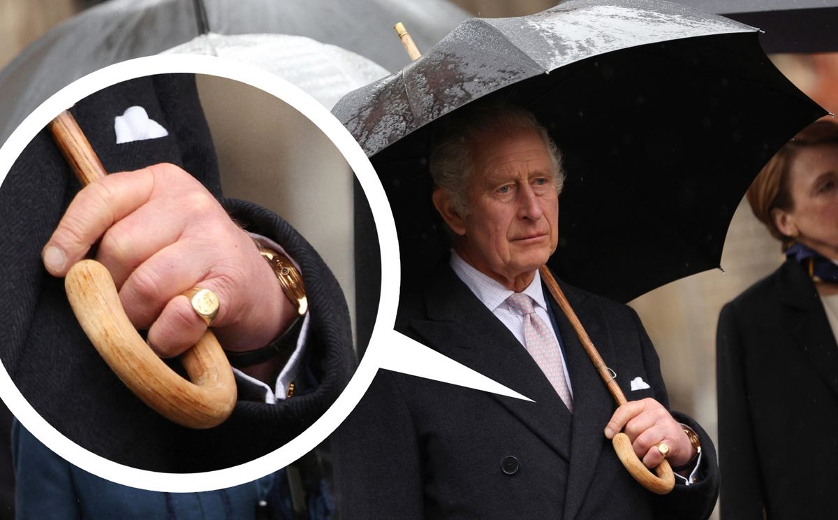 III. Károly király, kisujj gyűrű, fotó: AFP