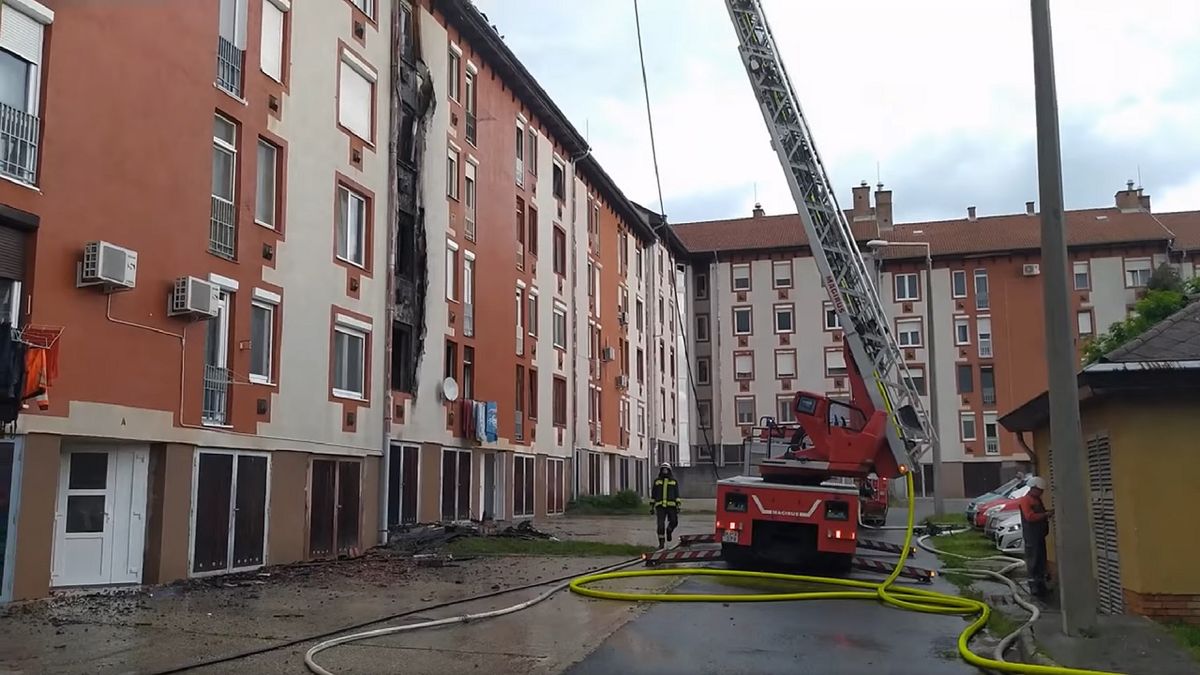 Sokkoló videó: 20 ember menekült a lángoló zalaegerszegi társasházból