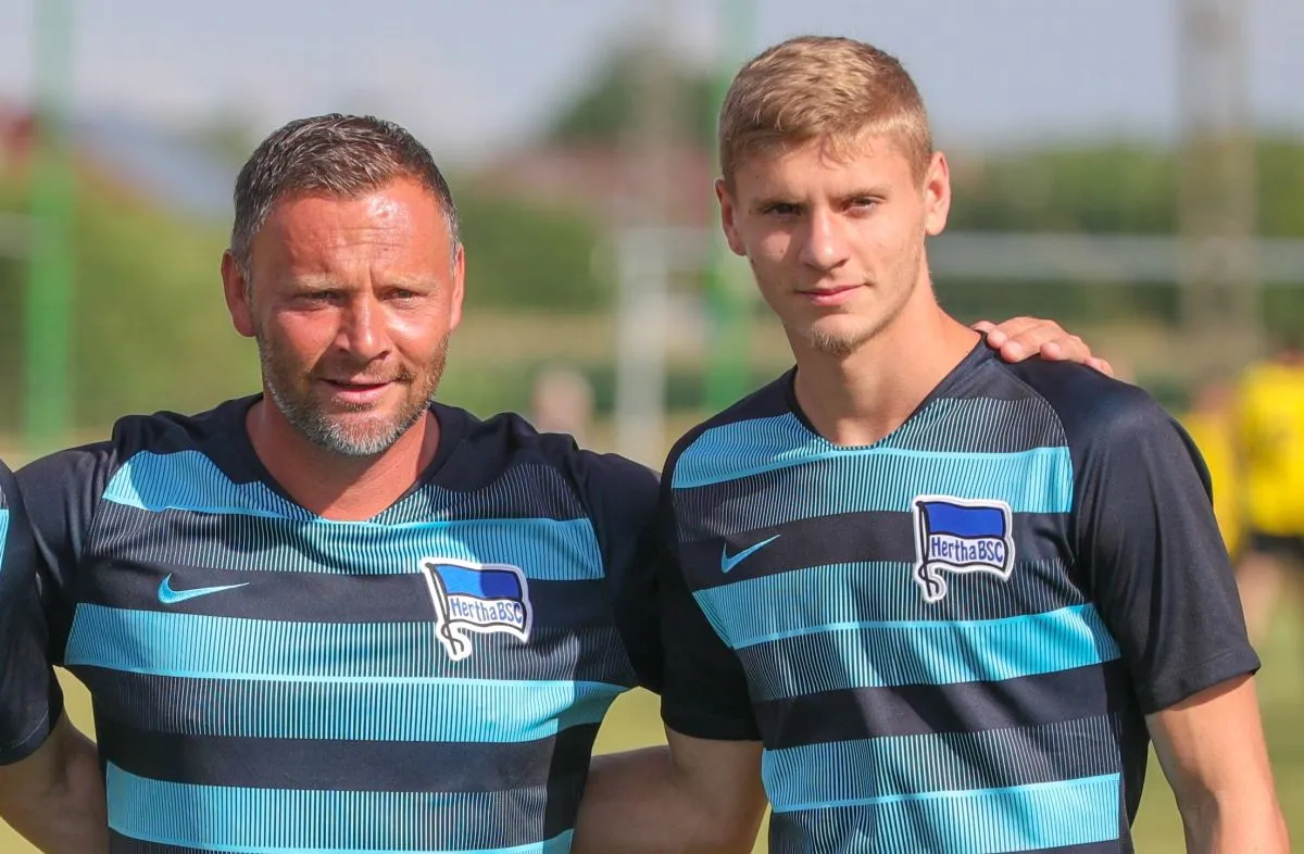 Dárdai Pál (balra) mellett a középső fia, az utánpótlás-Eb-re készülő Márton
