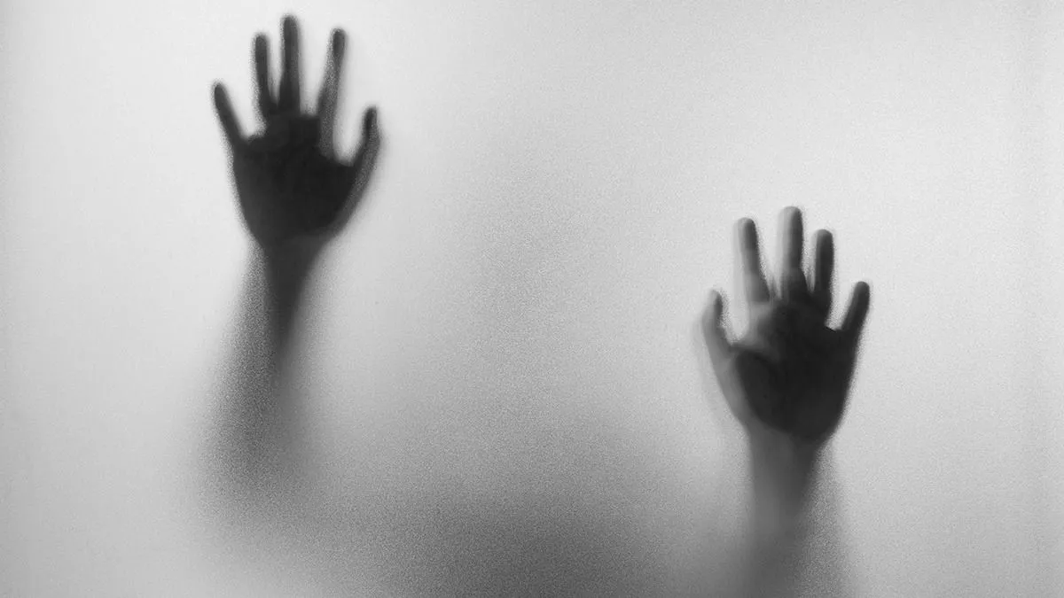Shadow,Hands,Of,The,Man,Behind,Frosted,Glass.blurry,Hand,Abstraction.halloween