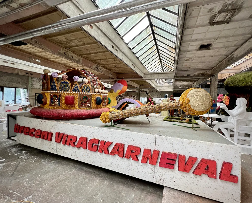 debreceni virágkarnevál  előkészülete