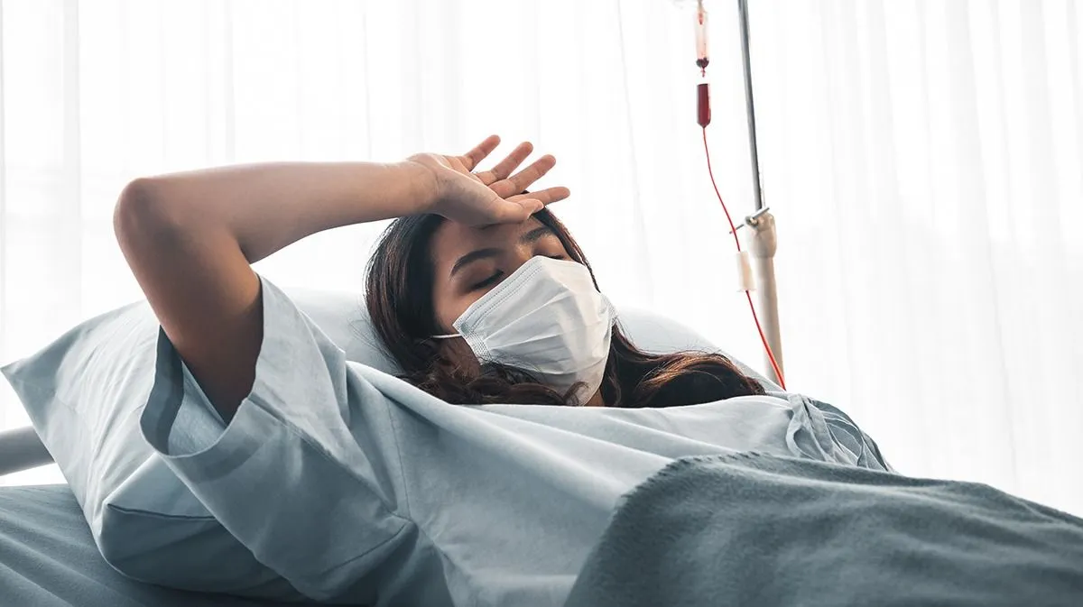 Beautiful,Girl,Is,Ill,With,Severe,Coronavirus,Infection,Or,Covid-19