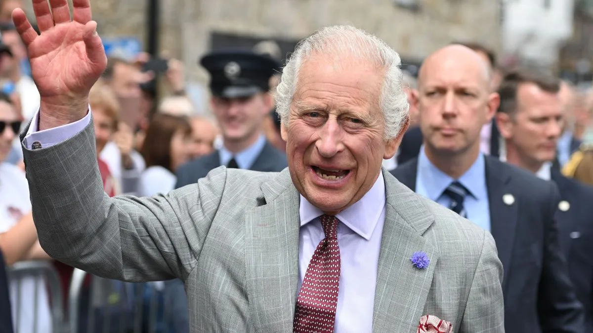 King Charles and Queen Camilla in Cornwall, UK.