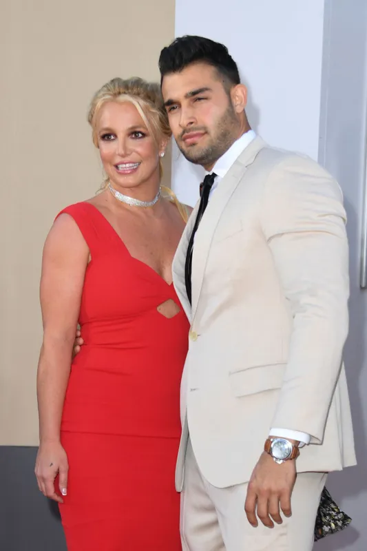 Britney Spears és Sam Asghari fotó: AFP (Photo by VALERIE MACON / AFP)