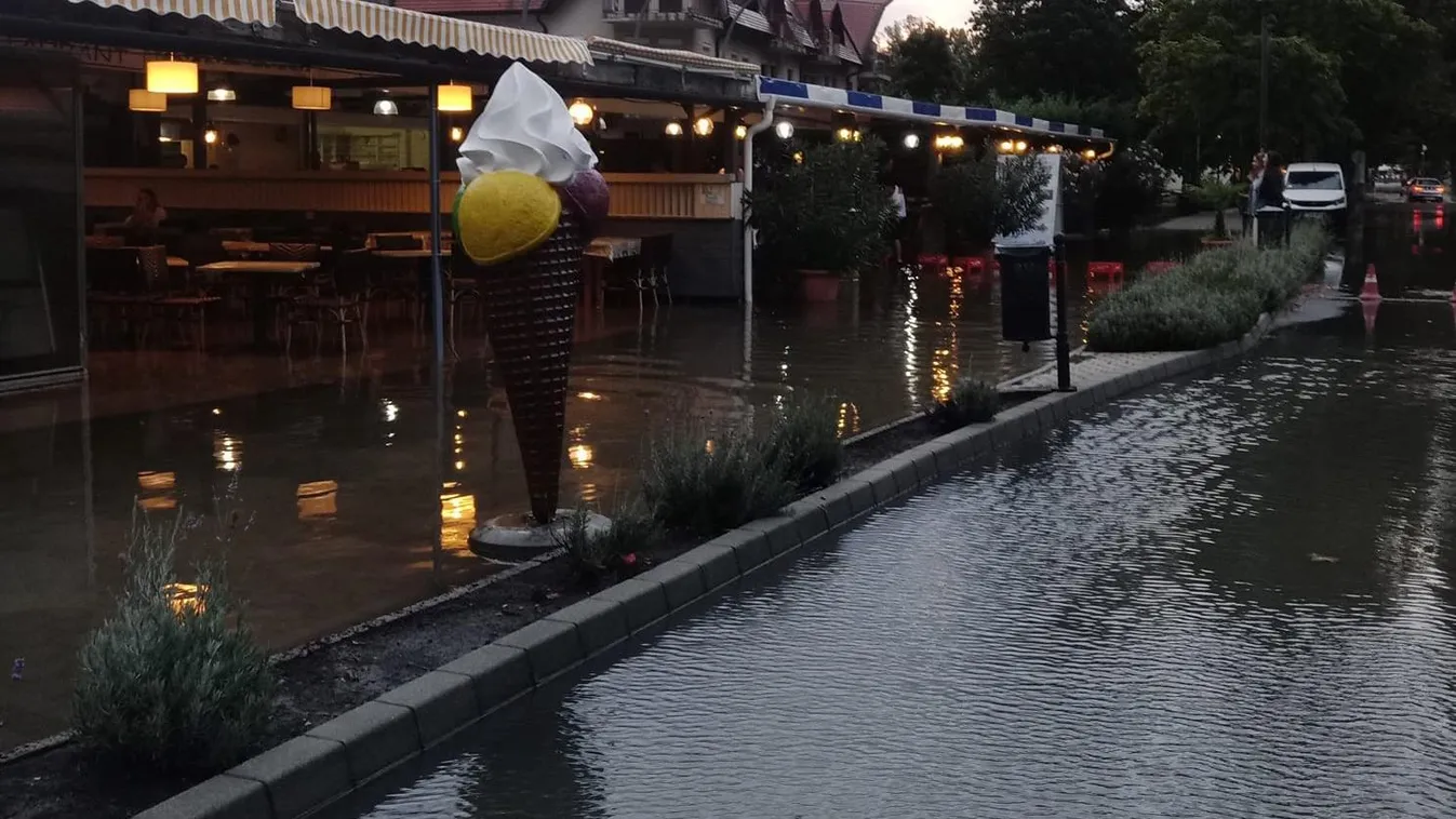 Elnyelte a víz a balatonlelleli Móló sétányt