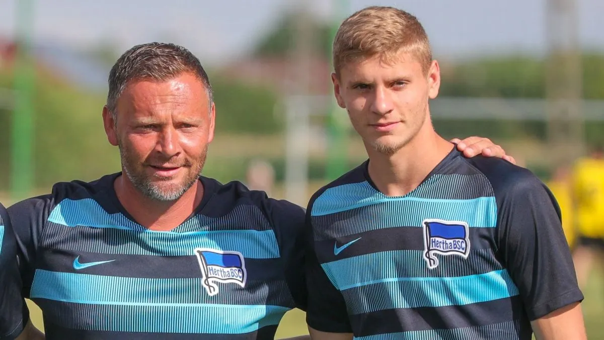 Dárdai Pál (balra) mellett a középső fia, az utánpótlás-Eb-re készülő Márton