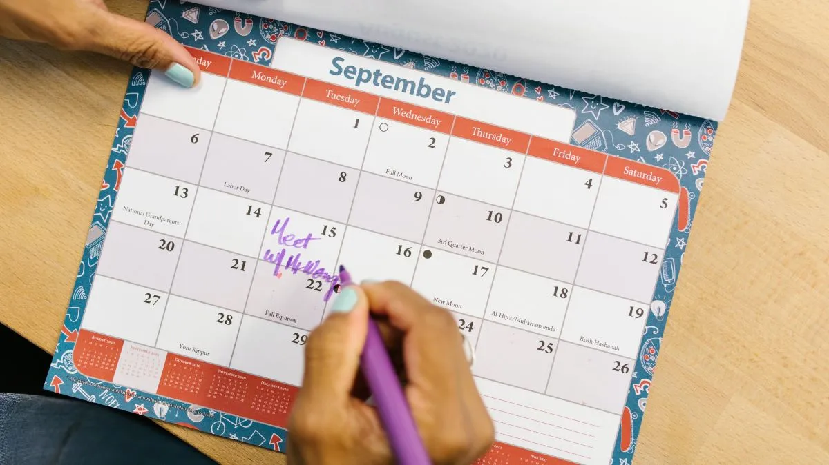 szeptember, naptár