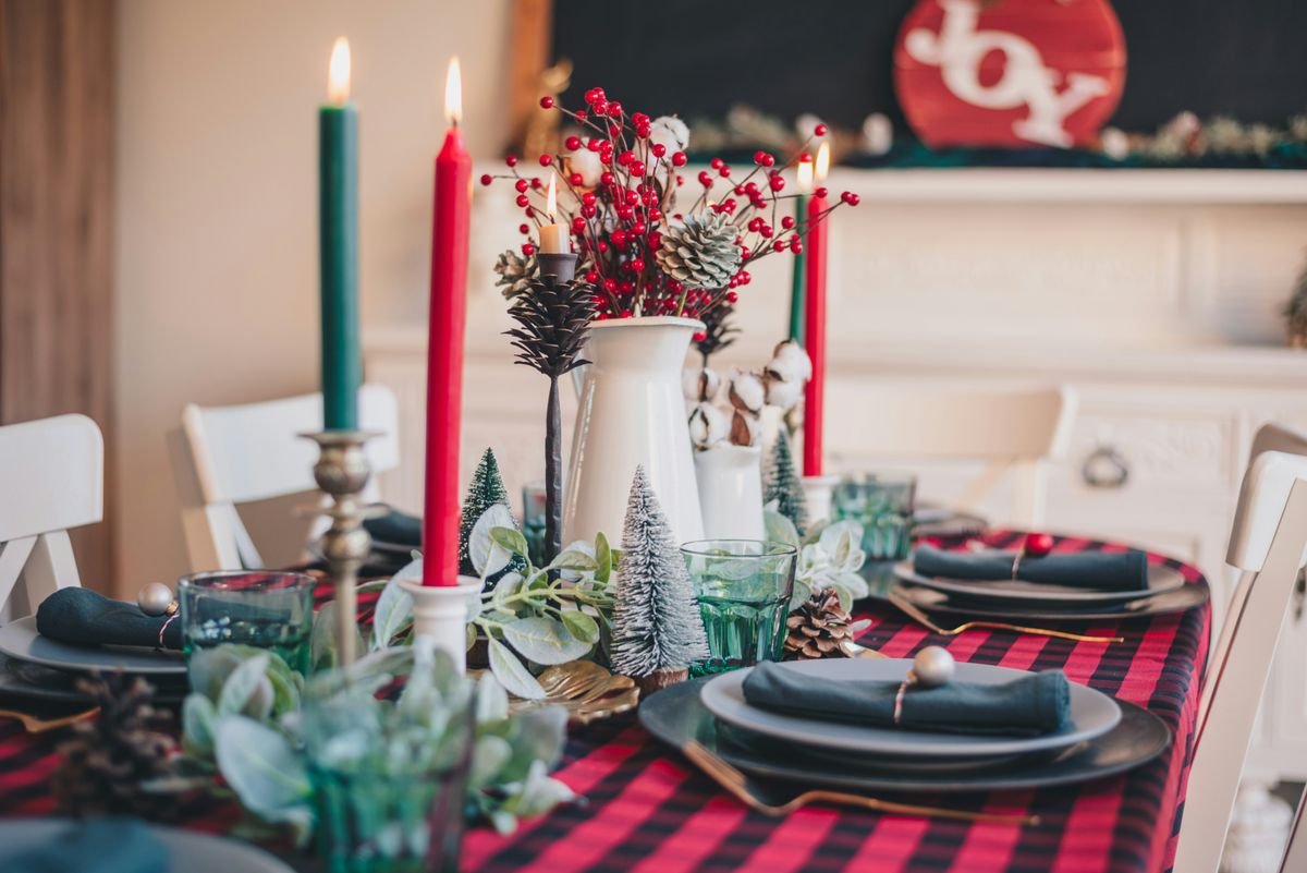 karácsony, vacsora, ünnepi asztal
