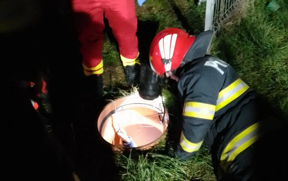 csőbe zuhant nő, Szatmár megye