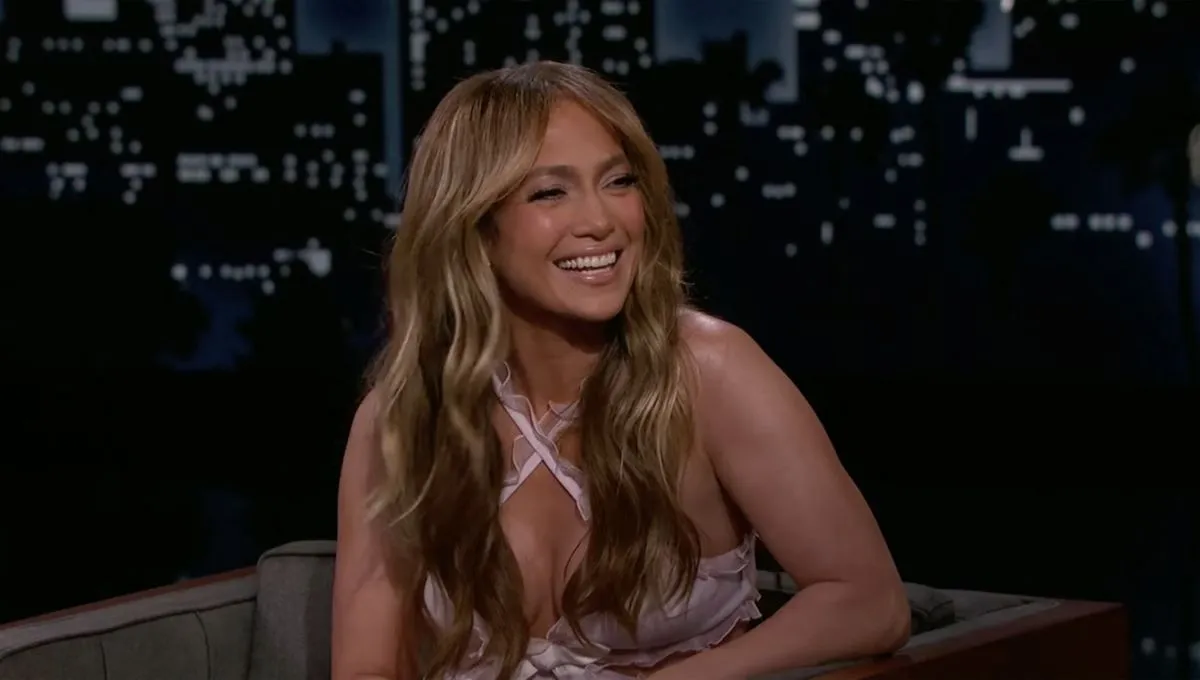 Jennifer Lopez sur le plateau de l'émission "Jimmy Kimmel Live!" à Los Angeles
