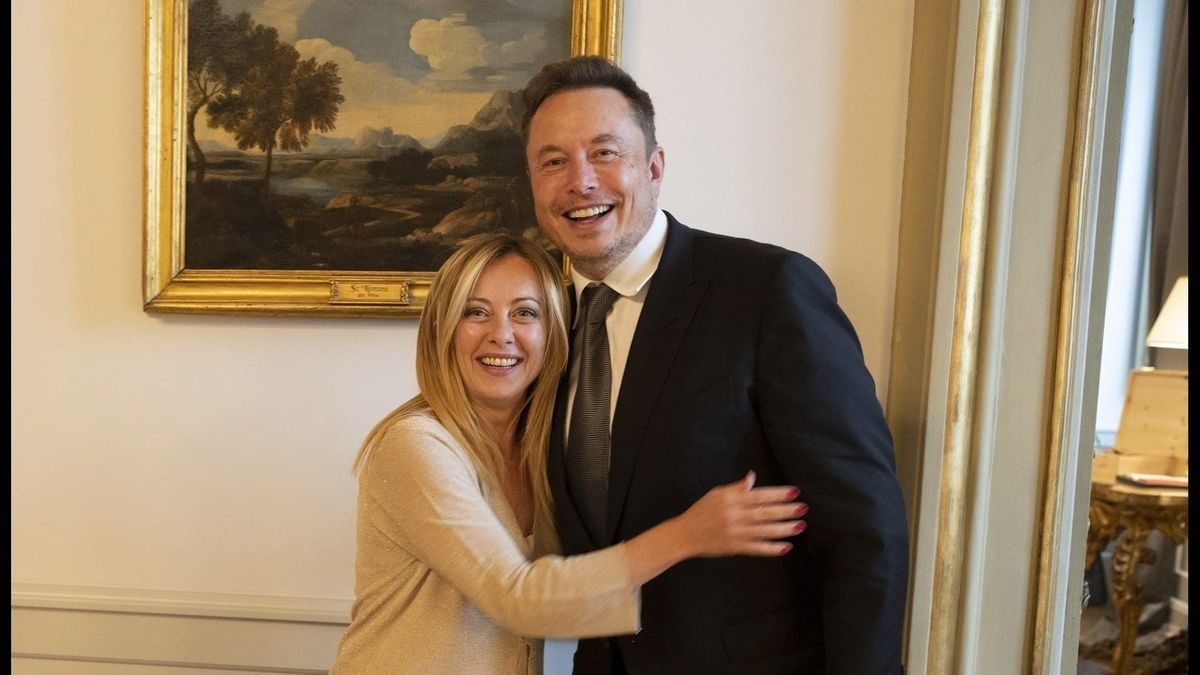 Elon Musk és Meloni együtt, szövetségben