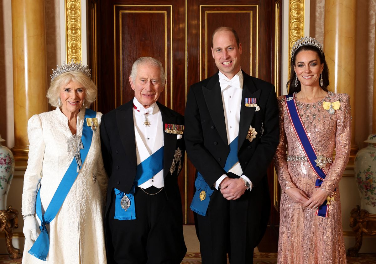 Kamilla királyné, III. Károly király, Vilmos herceg és Katalin hercegné, AFP