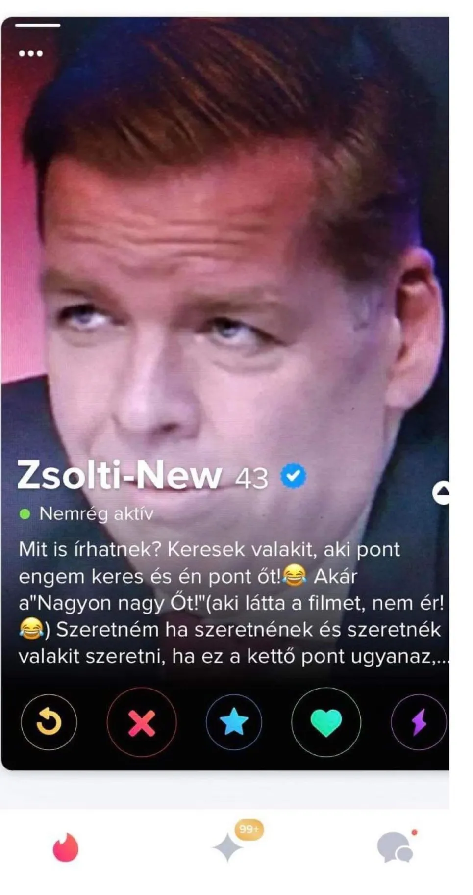 Schmuck Andor sem a Tinder segítségével akar párt találni