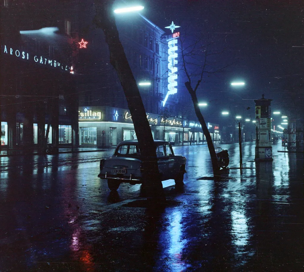 1959, Rákóczi út az Astoria kereszteződés irányából