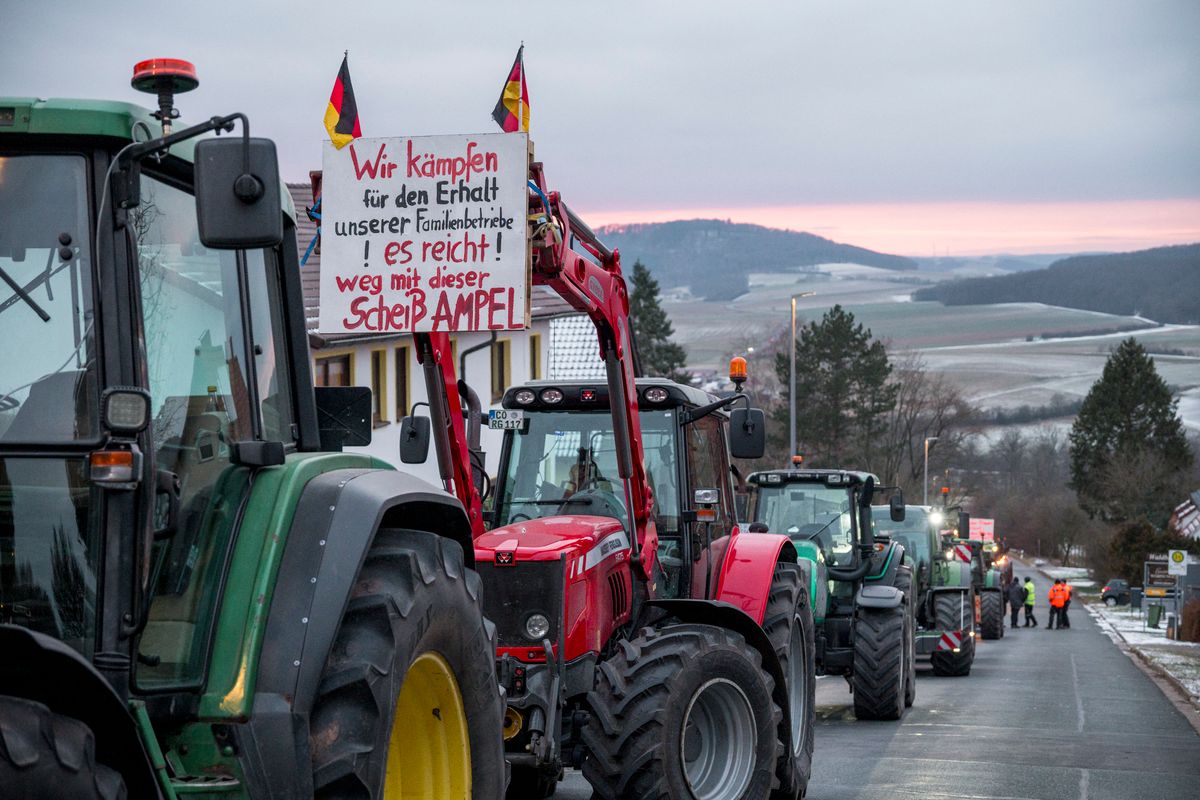 német gazdák tüntetése Bajorországban, AFP