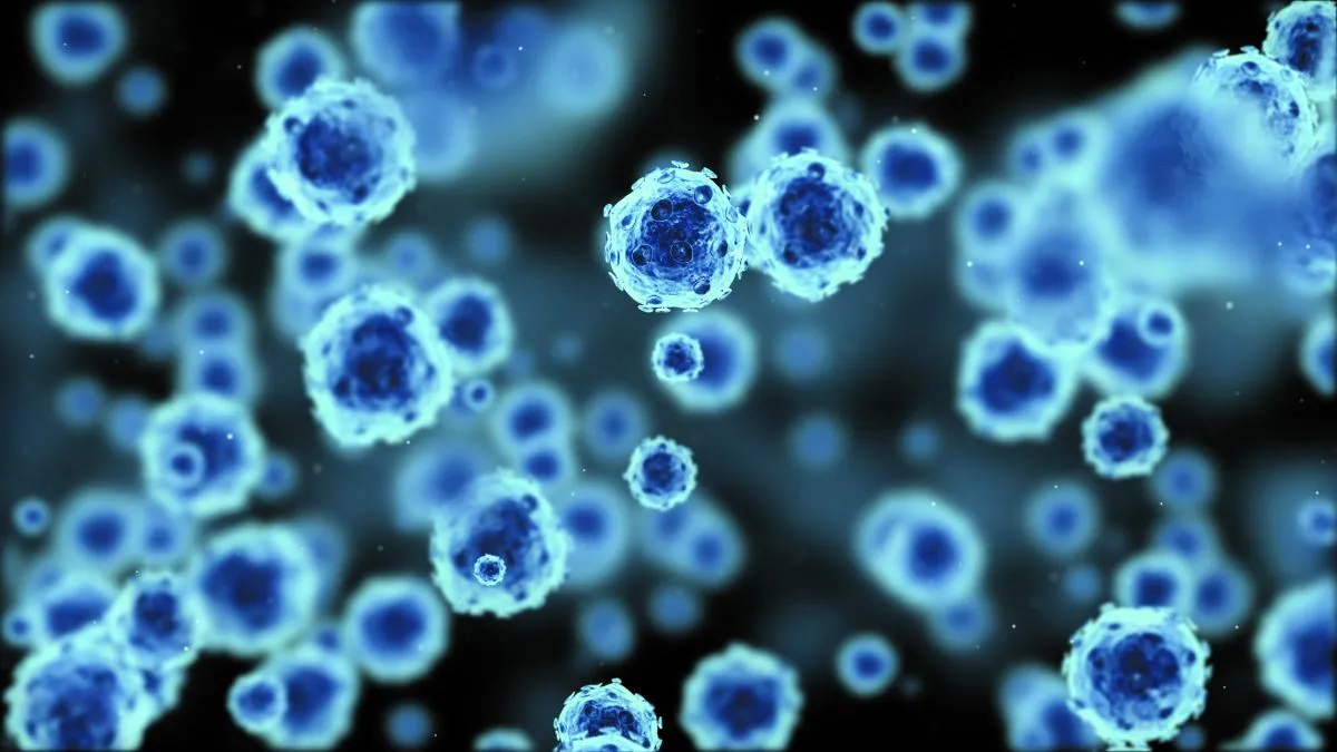 Herpes,Virus,Or,Germs,Microorganism,Cells,Under,Microscope.,Fast,Multiplication