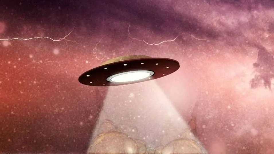 ufo, földönkívüli, időutazó, összeesküvés-elmélet, illusztráció