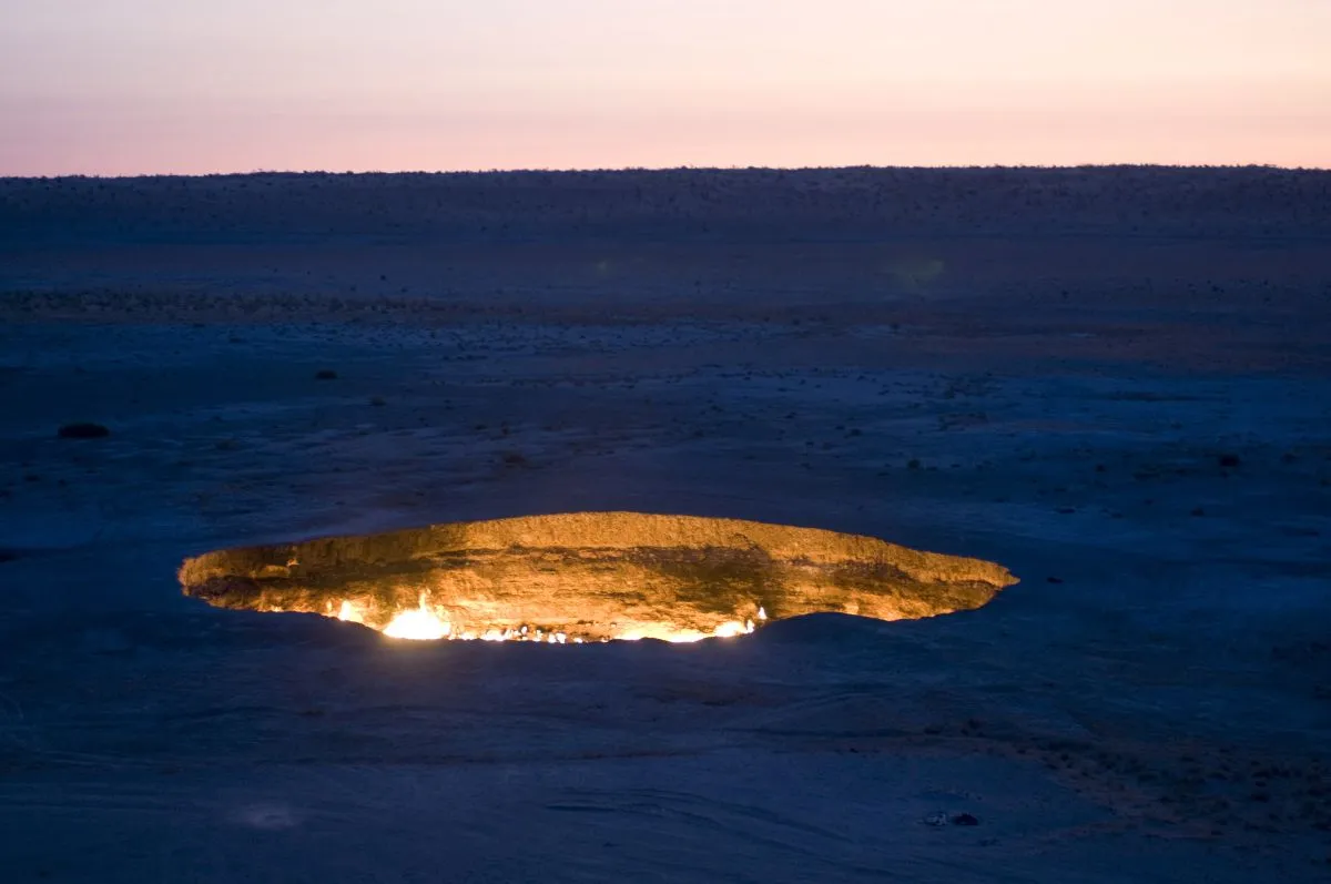 Darvaza Gas crater, Turkmenistan, Central Asia, Asia