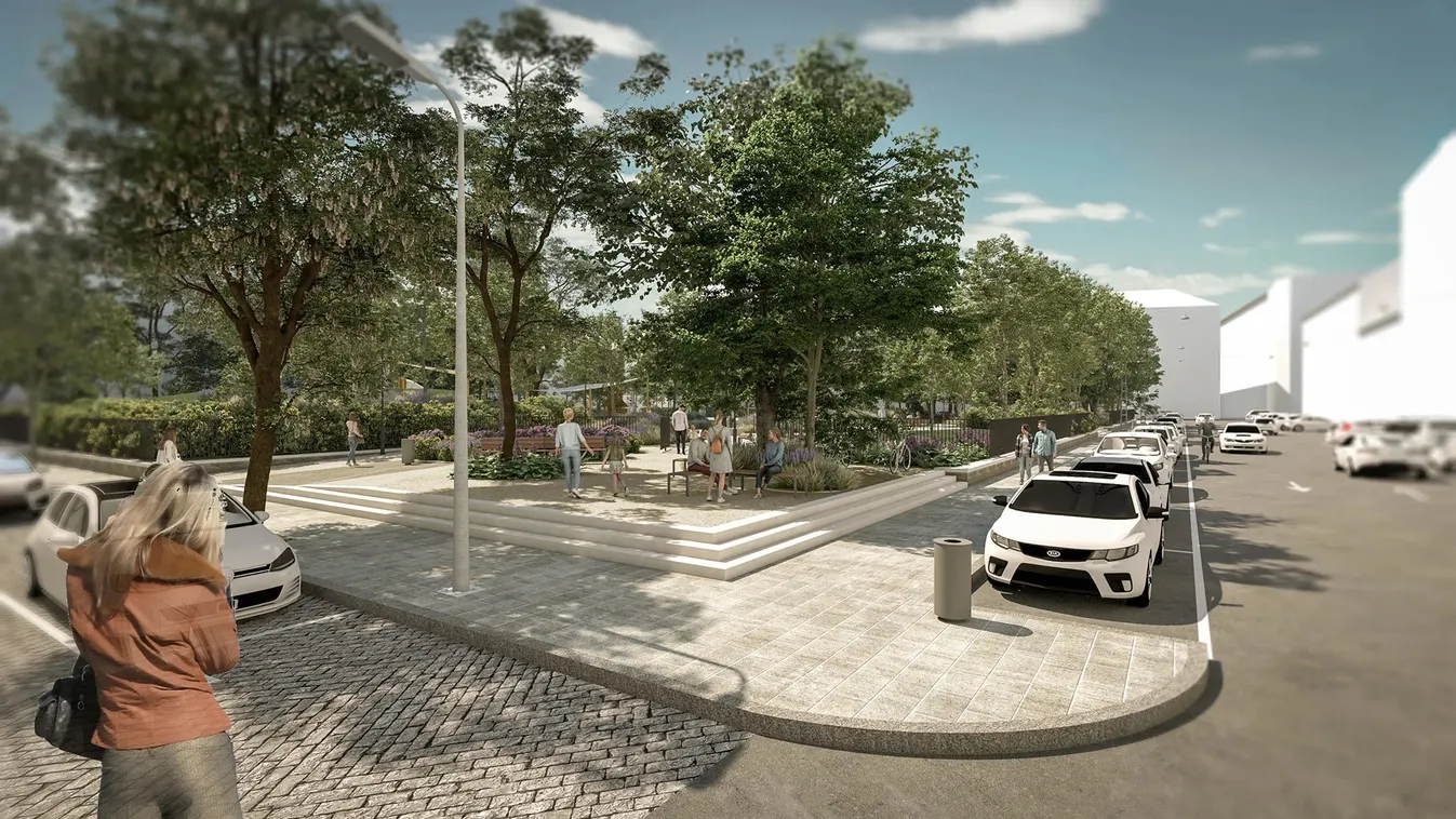 Látványtervek: Zöld közösségi térré alakul a Klauzál tér