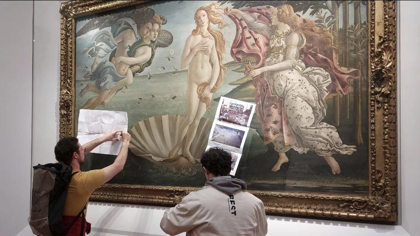 Ezúttal Botticelli híres festményét vették célba klímaaktivisták Firenzében