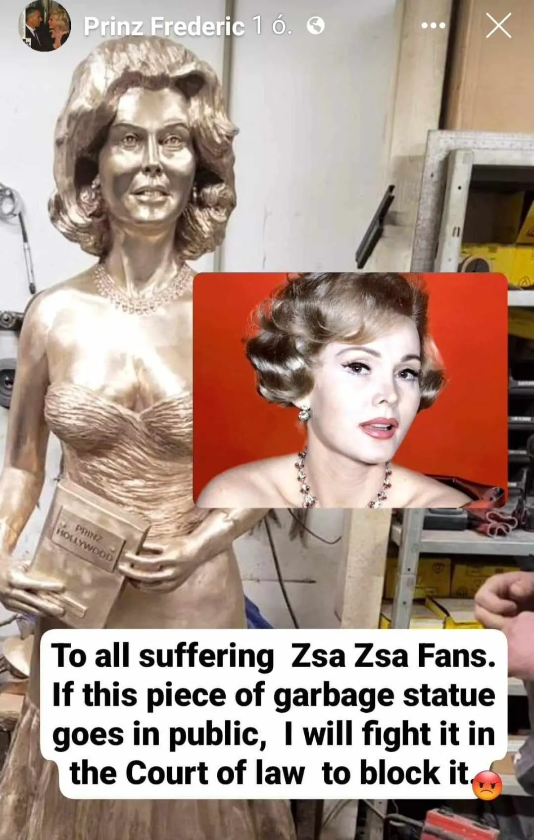 Gábor Zsazsa szobra
