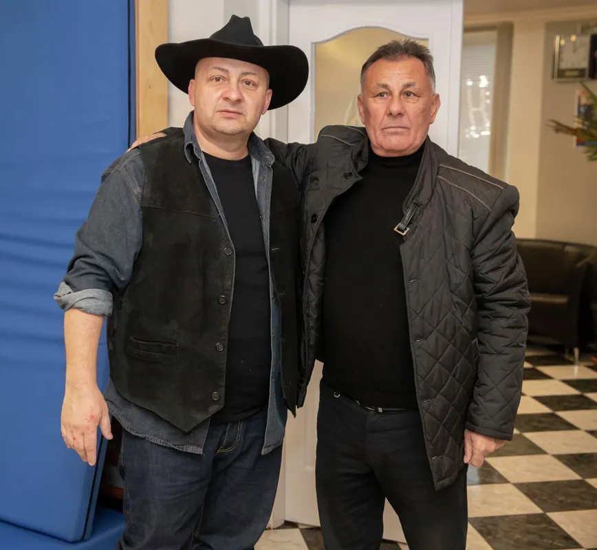 Gáspár Zsolti édesapjával