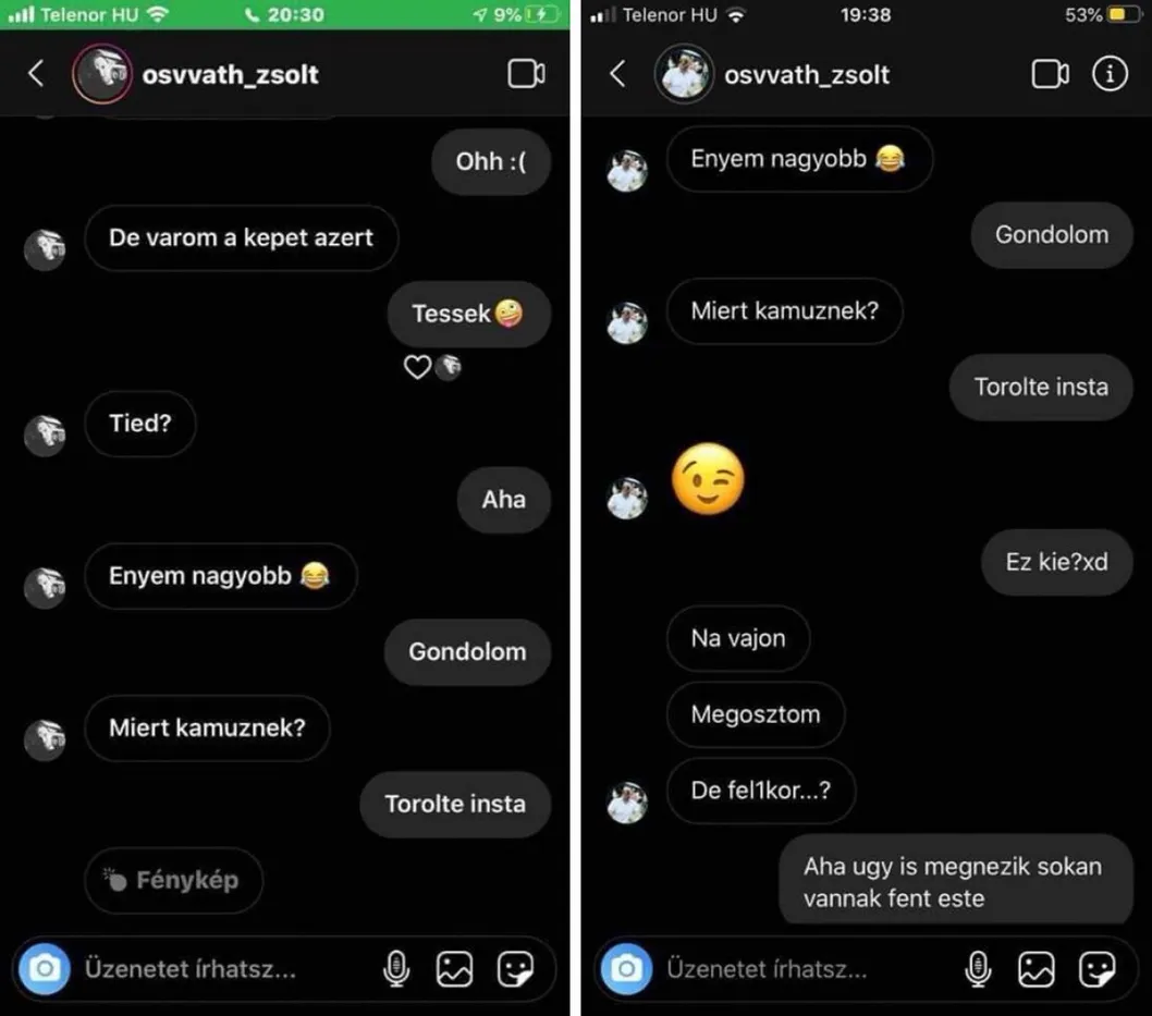 Osváth Zsolt, szexting 