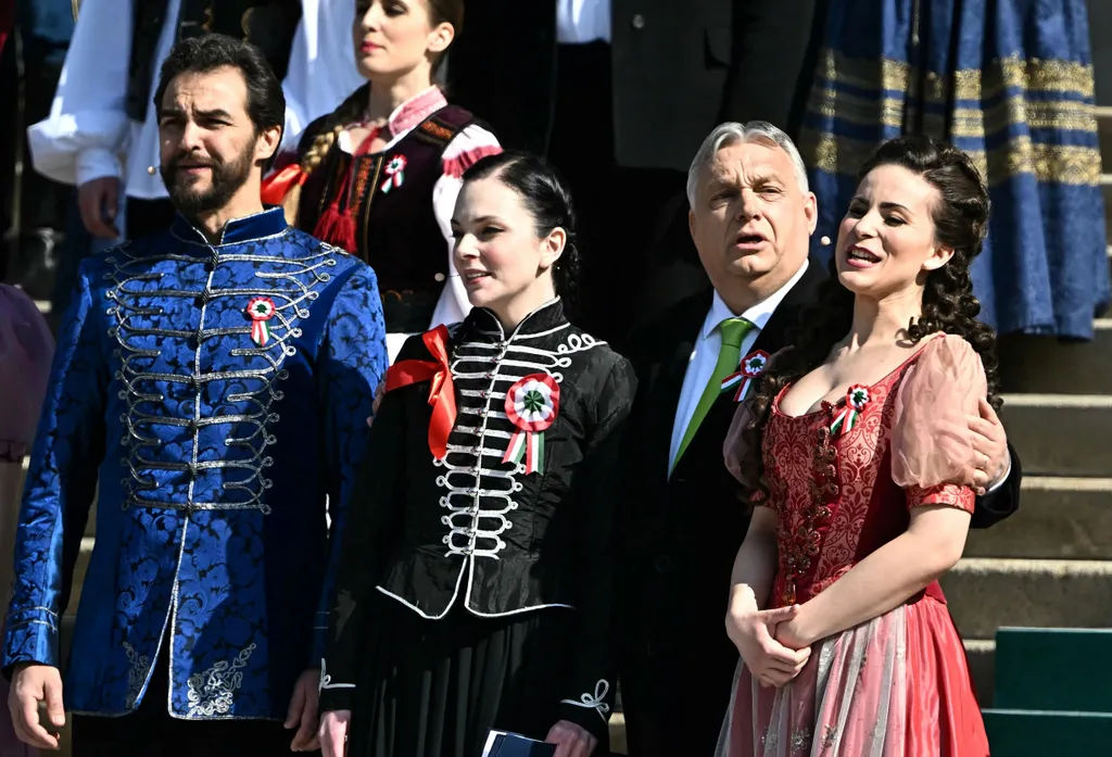 Március 15. - Állami díszünnepség a Múzeumkertben, Orbán Viktor